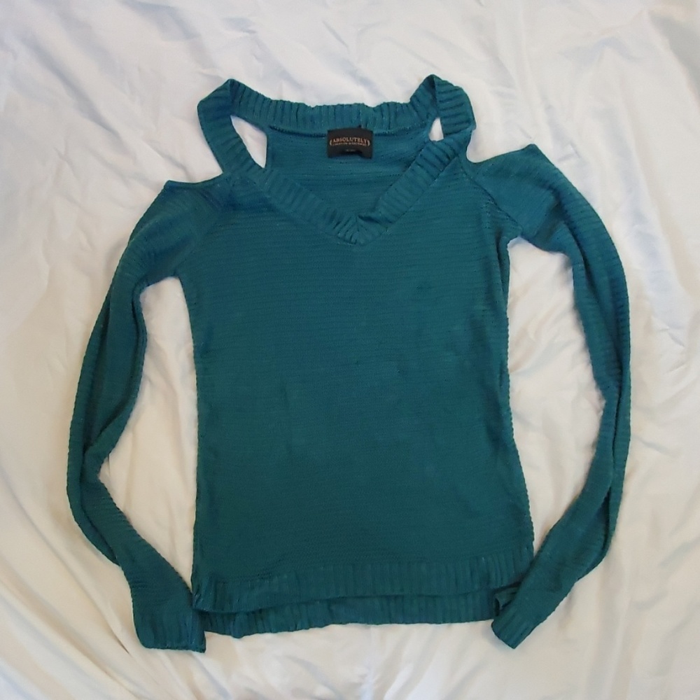 Cold shoulder sweater